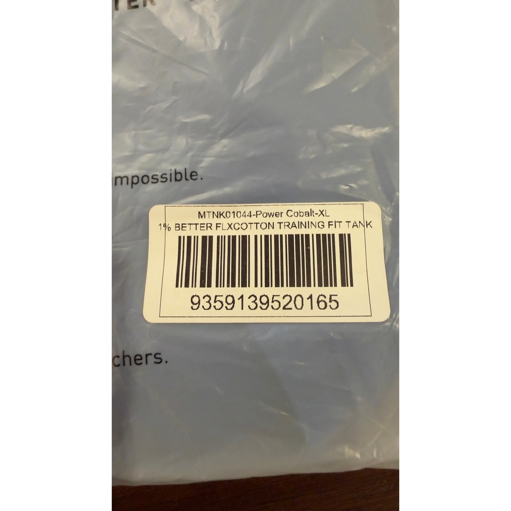 LSKD 1% Better FLXCotton Training Tank Power Cobalt Blue XL MTNK01044 NEW NWT - Picture 12 of 16